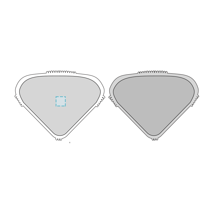 Plato triangular para pizza blanco de cartón